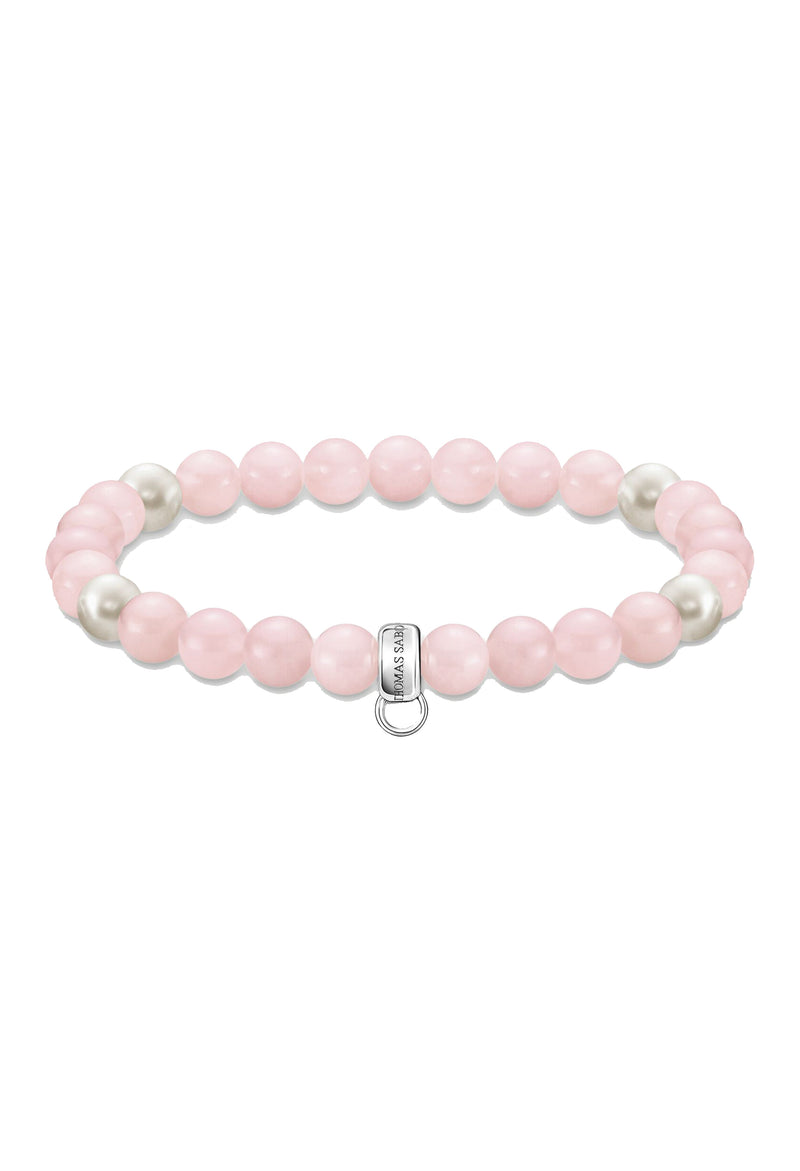 Thomas Sabo Rose Quartz with Freshwater Pearl Bracelet Silver