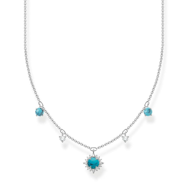 Thomas Sabo Turquoise & CZ Necklace *